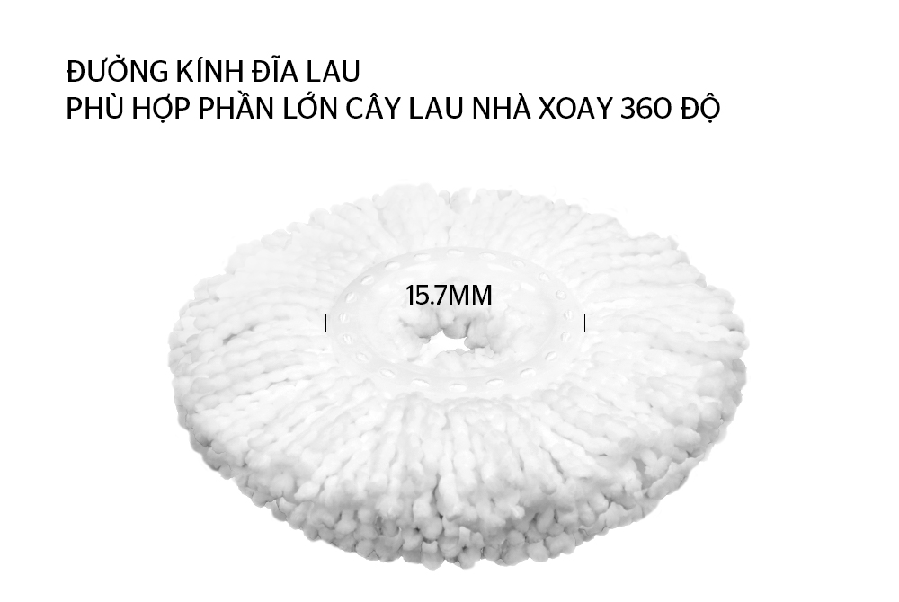 BÔNG LAU NHÀ MICROFIBER XOAY 360 ĐỘ SUNHOUSE KS-CO350M 2