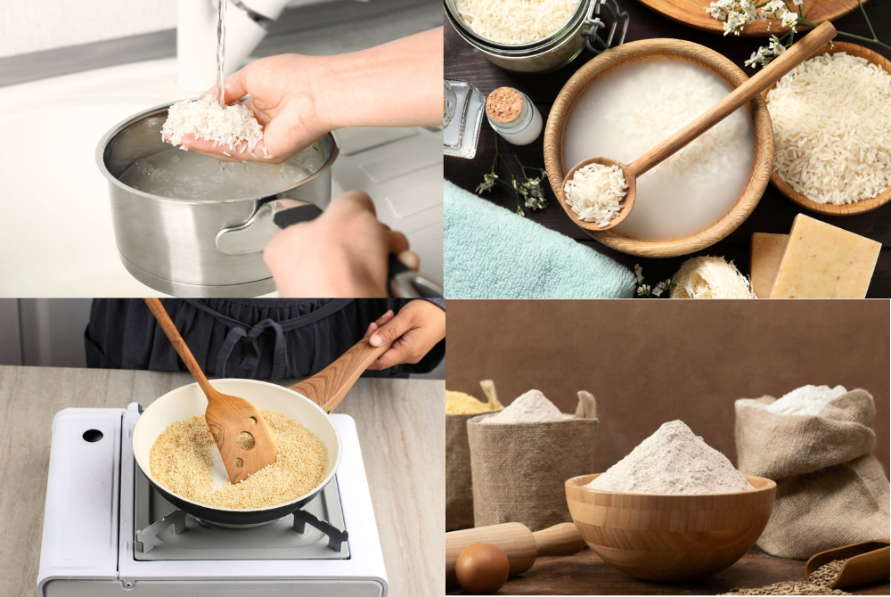 Các bước sơ chế gạo đơn giản để nấu cháo thịt vịt 