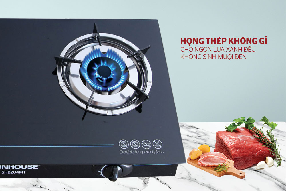 Bếp gas dương kính SUNHOUSE SHB204MT 04