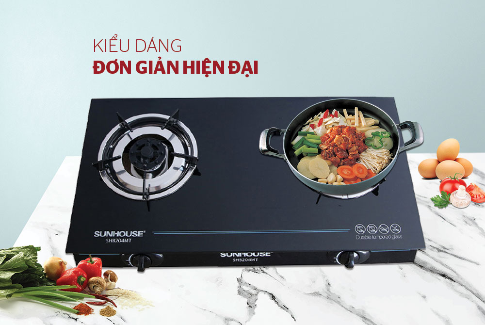 Bếp gas dương kính SUNHOUSE SHB204MT 01