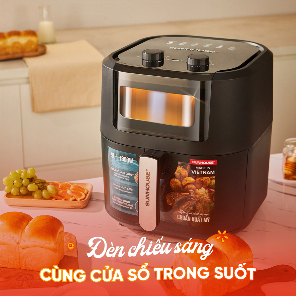 Đèn chiếu sáng và cửa sổ trong suốt