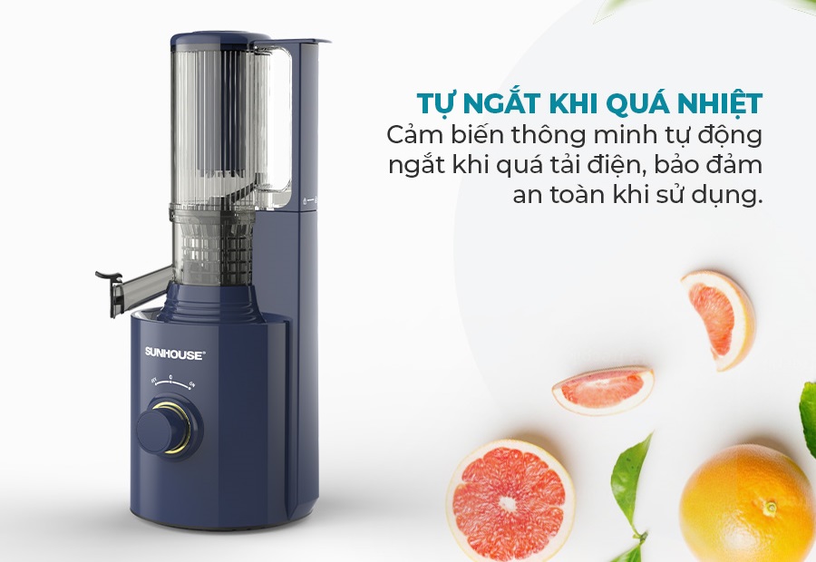 Máy ép chậm được trang bị tính năng an toàn