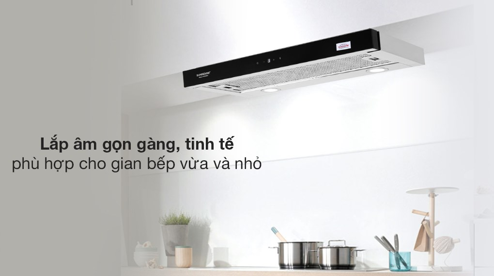 Máy hút mùi thiết kế nhỏ gọn 