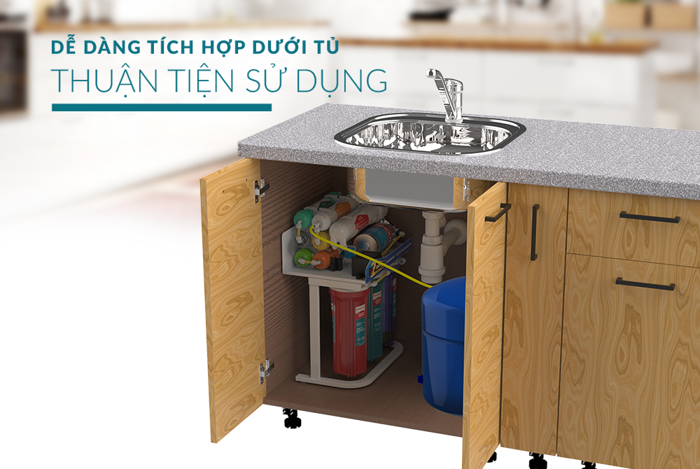 Máy lọc nước thiết kế nhỏ gọn