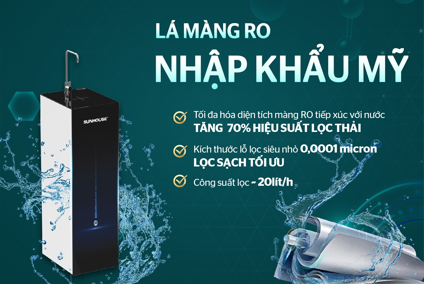 Máy lọc nước RO công suất 20l/h