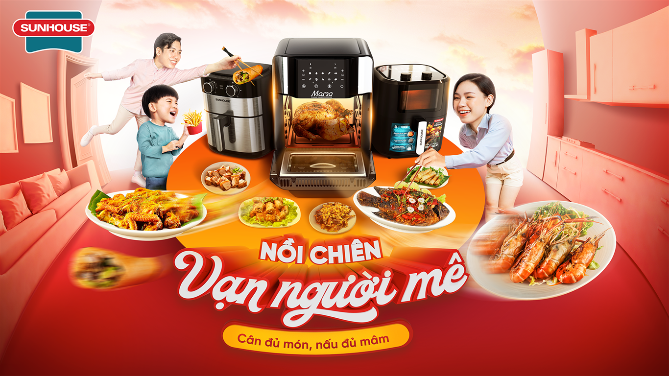 Nồi chiên không dầu đa dạng kích cỡ