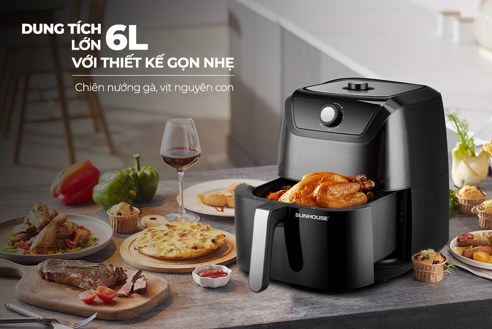 Nồi Chiên Không Dầu Masuto 6L - Giải Pháp Hoàn Hảo Cho Bữa Ăn Ngon Lành