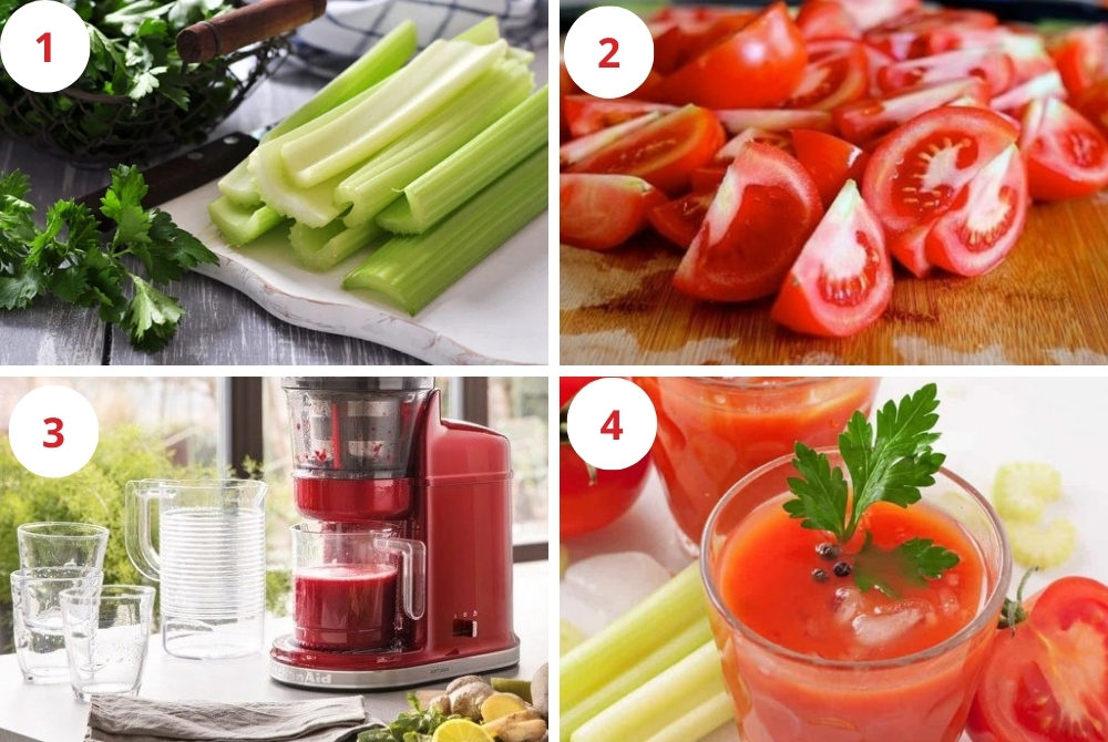 Nước ép cần tây cà chua