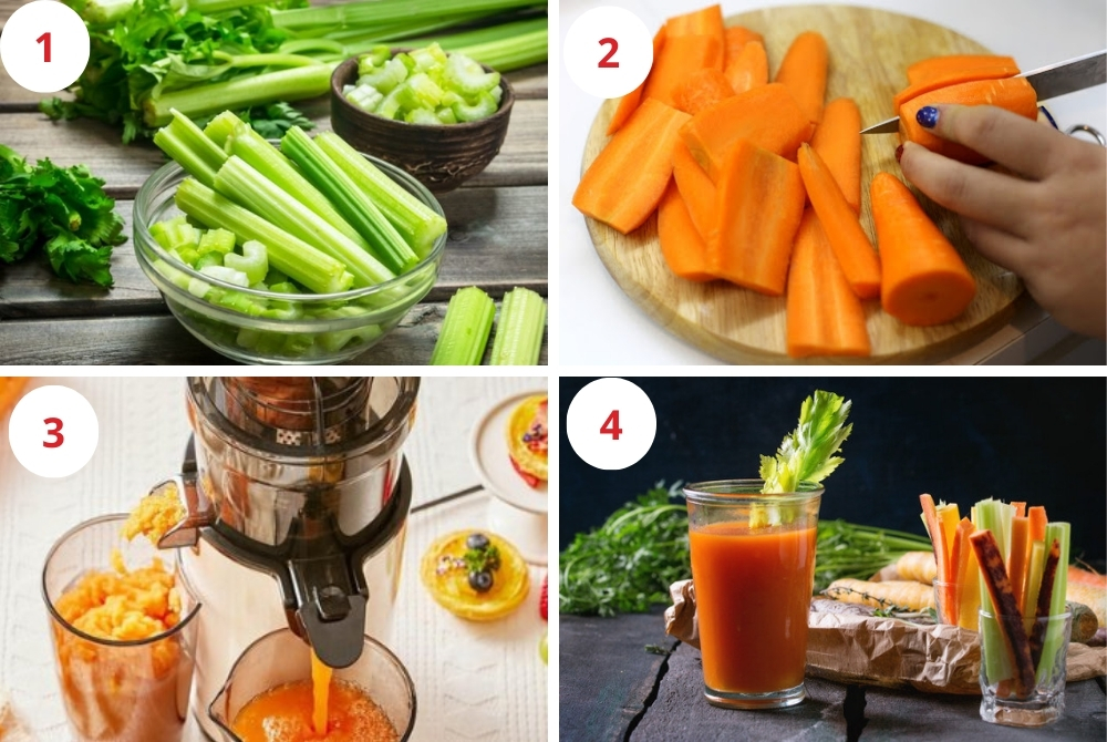 Nước ép cần tây cà rốt