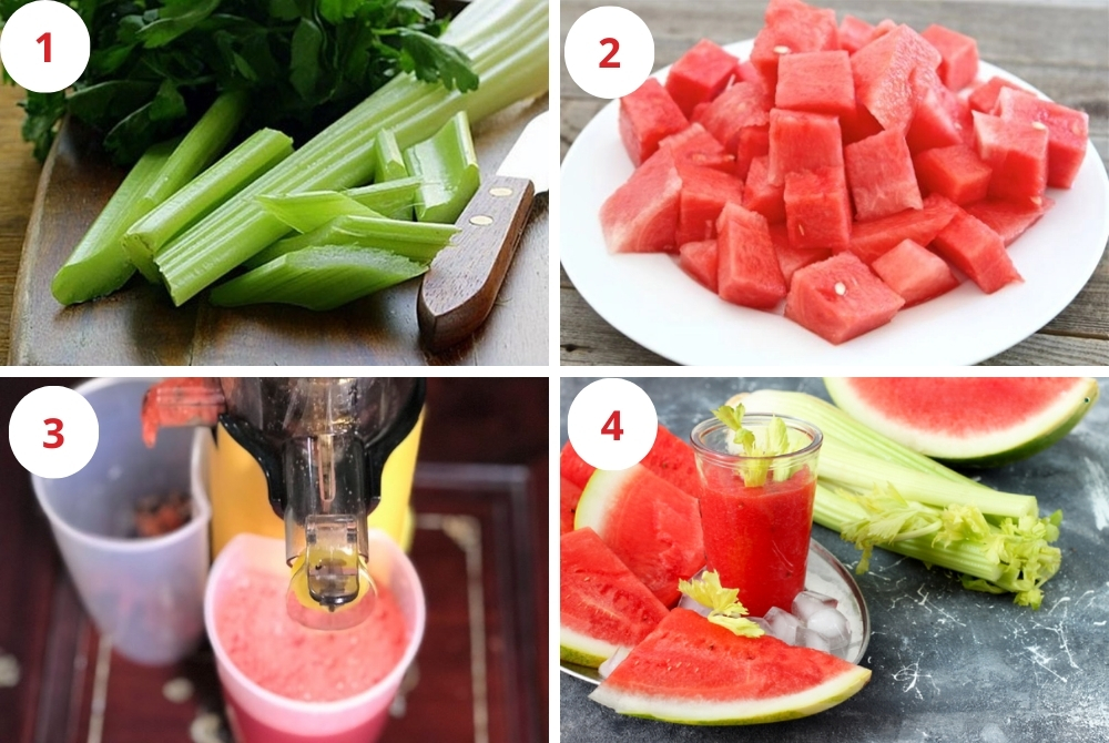 Nước ép cần tây dưa hấu