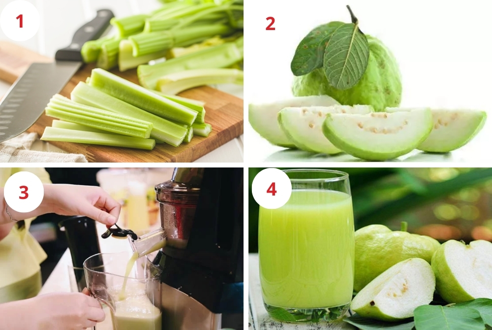 Nước ép cần tây ổi