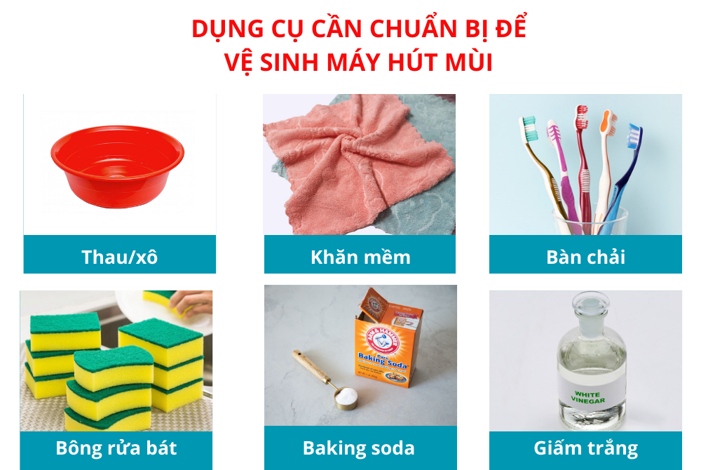 Vật liệu vệ sinh máy hút mùi