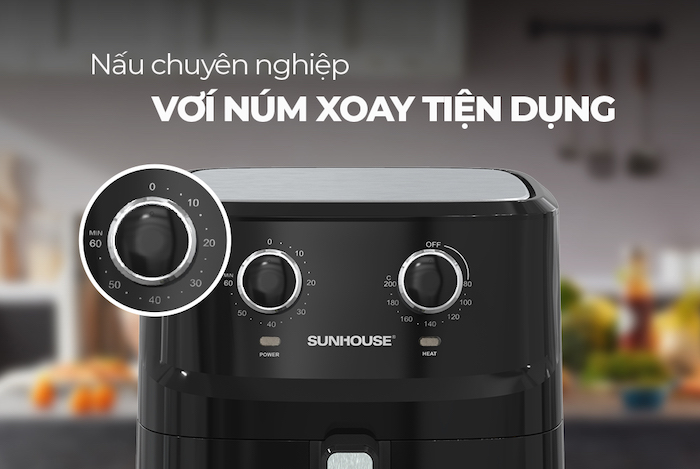 Thiết kế núm xoay tiện dụng, giúp người dùng dễ dàng thao tác   