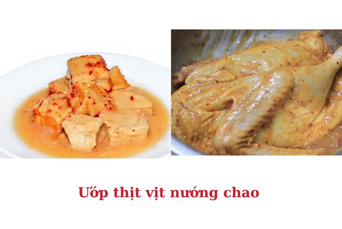 Ướp thịt vịt với chao và các gia vị khác như đường, hạt nêm,... trong thời gian 30 phút để gia vị ngấm vào thịt vịt