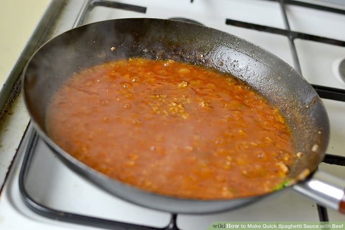Cách làm mỳ Spaghetti thịt bò sốt cà chua với nồi Anod 4