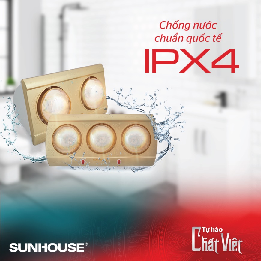 Tìm hiểu về tiêu chuẩn chống nước IPX trên máy sưởi điện SUNHOUSE? 1