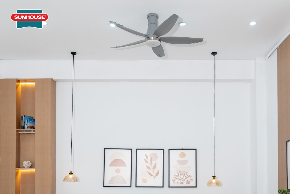 Quạt trần động cơ BLDC là giải pháp hoàn hảo khi lắp đặt không có móc treo