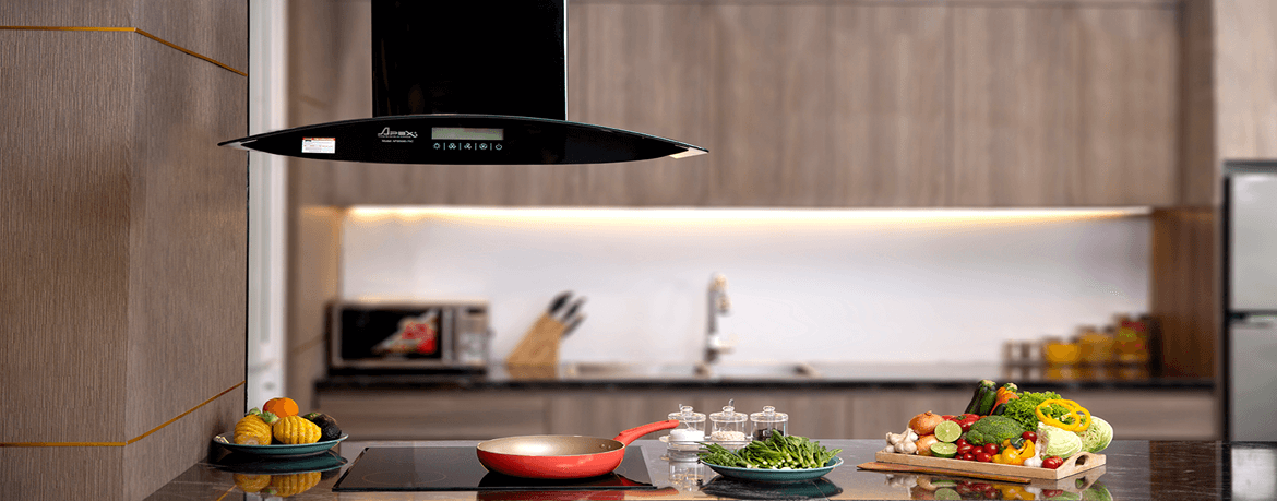 Máy hút mùi kính cong cao cấp  SUNHOUSE APEX APB6680 dành cho phòng bếp nhà bạn