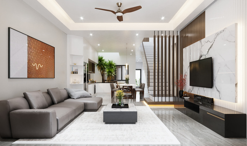 Trần thạch cao có thể lắp quạt trần nhưng cần hiểu rõ về kết cấu của trần nhà