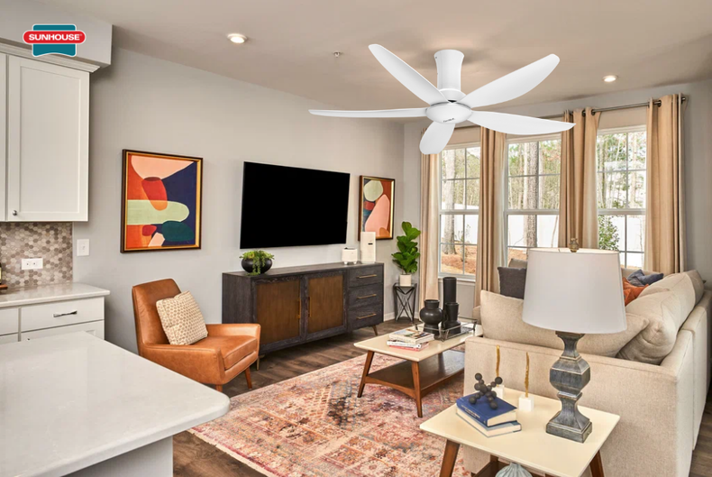 Quạt trần SUNHOUSE APEX APF7669W phù hợp cho các căn hộ, chung cư có trần tầm trung