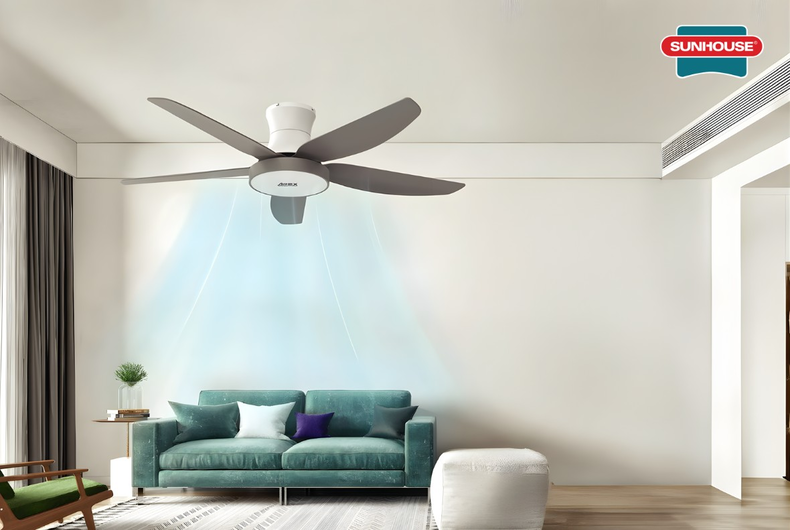 Kích thước quạt phải tỷ lệ thuận với diện tích và chiều cao phòng