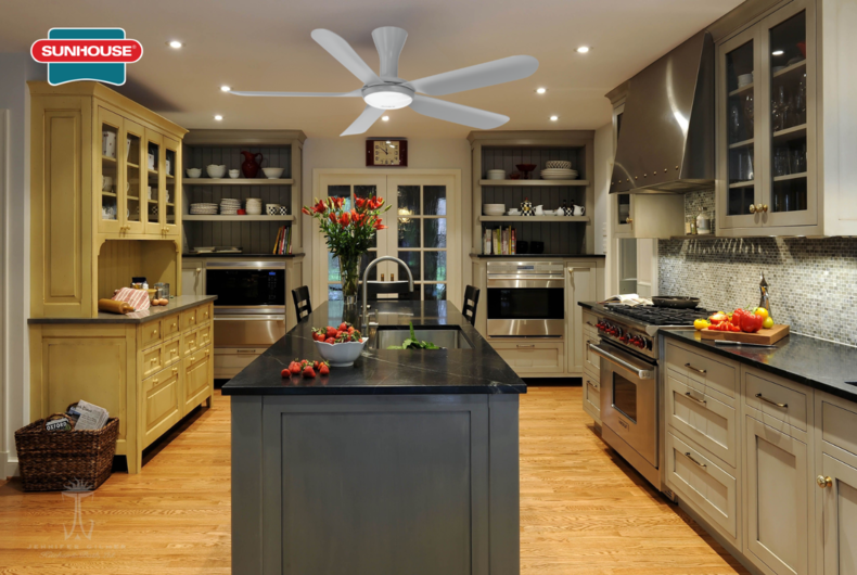 Quạt trần SUNHOUSE APEX APF7683G mang lại không gian bếp thư giãn, thoải mái