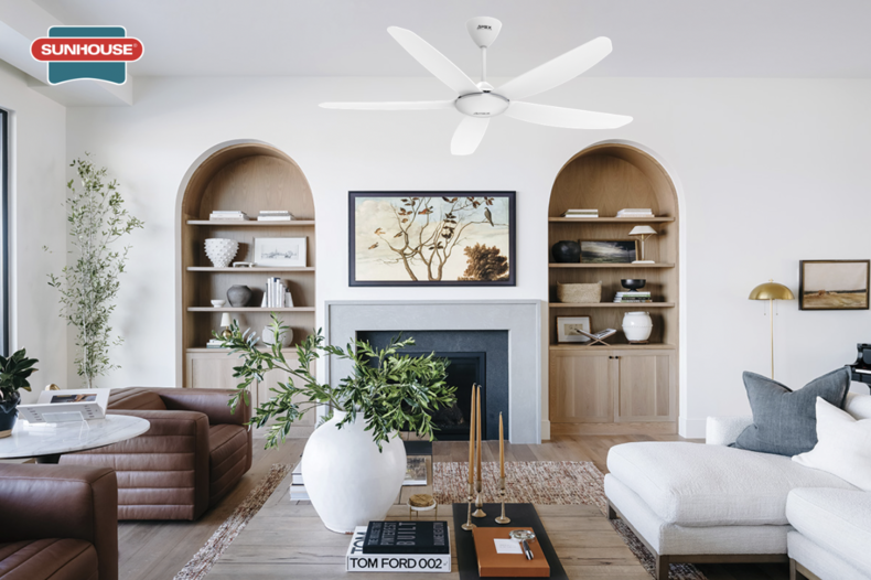 Quạt trần giúp tối ưu không gian nhà trần thấp