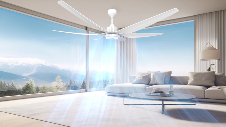 Sử dụng quạt trần tiết kiệm điện và làm mát tự nhiên