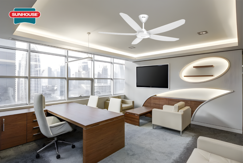 Quạt trần đèn tiện lợi cho phòng làm việc