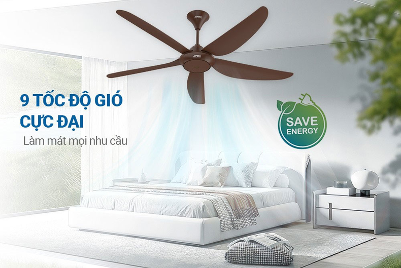 Bạn nên lựa chọn các dòng quạt trần có lưu lượng gió cao, ổn định