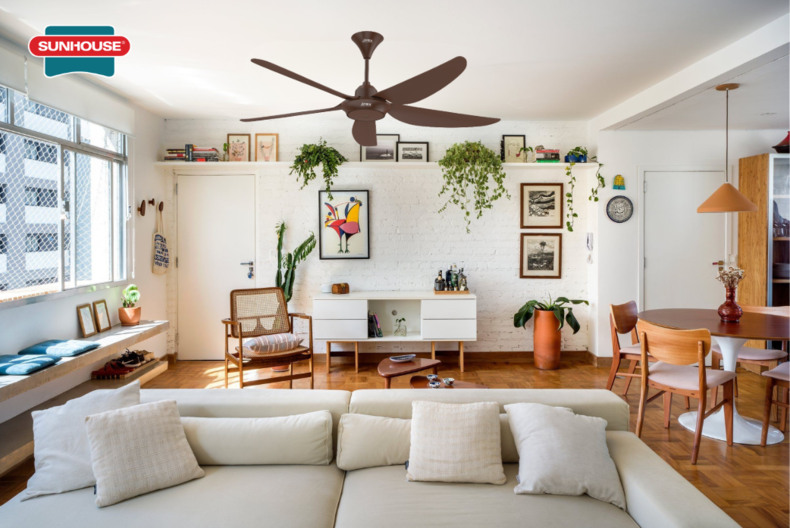 Quạt trần SUNHOUSE APEX APF7667B lý tưởng cho không gian làm việc yên tĩnh, ít người