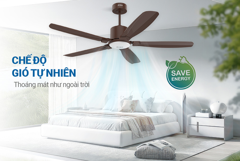 Quạt trần có hiệu suất làm mát vượt trội hơn quạt cây