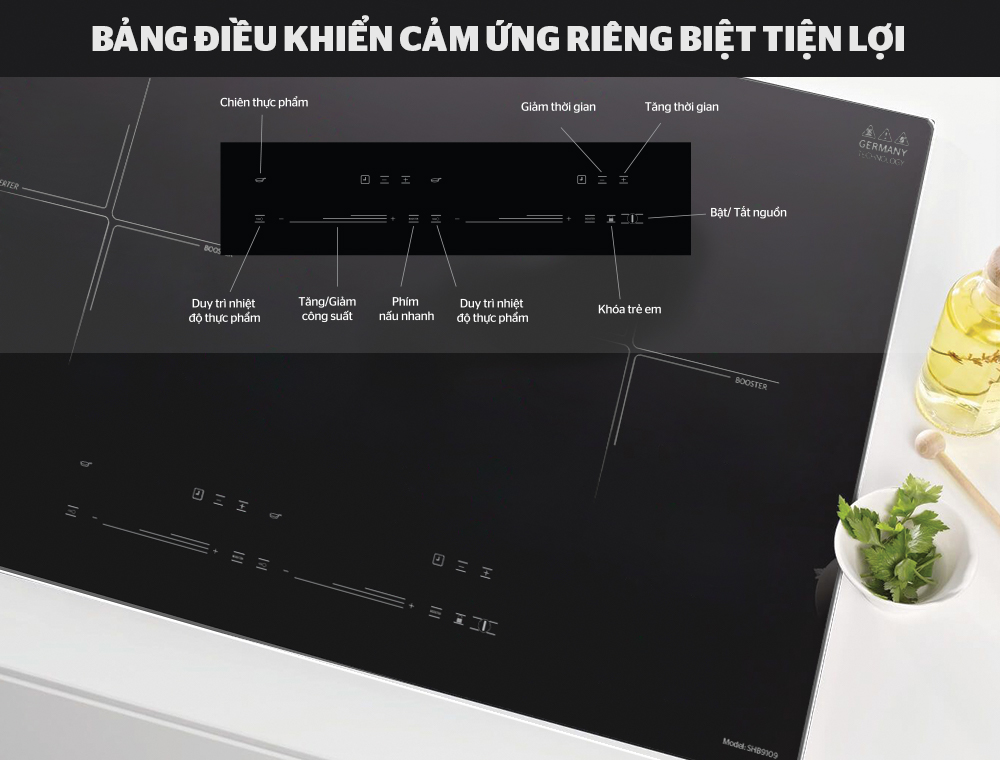 BẾP ĐÔI ĐIỆN TỪ SUNHOUSE SHB9109 3