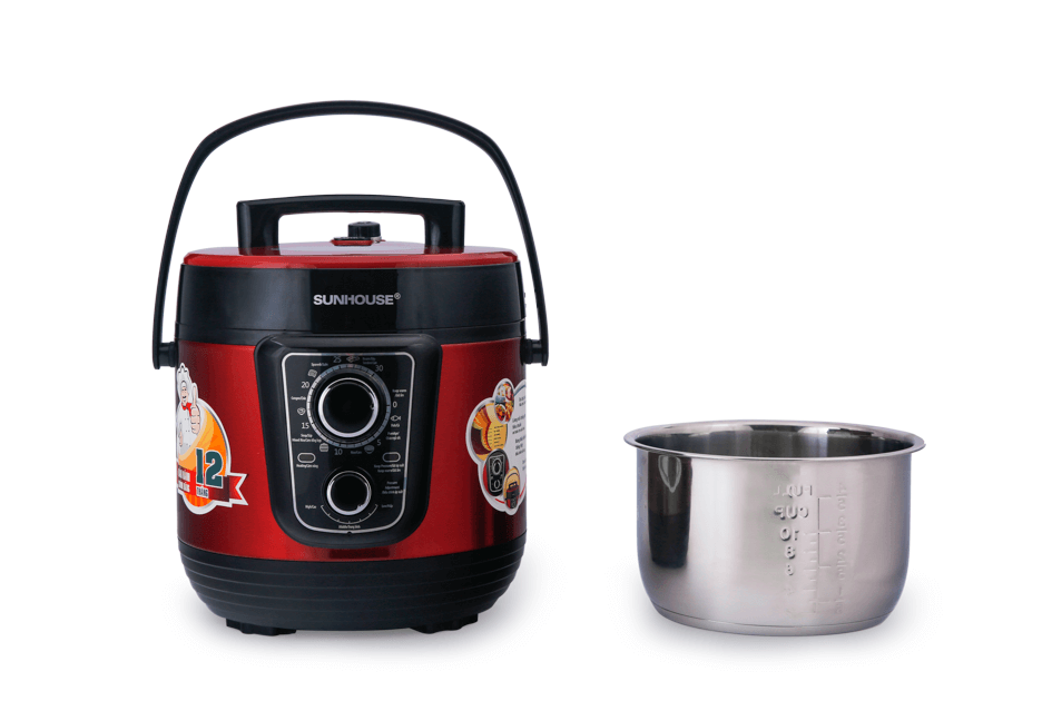 Nồi áp suất điện tử đa năng SUNHOUSE SHD1658 đỏ 001