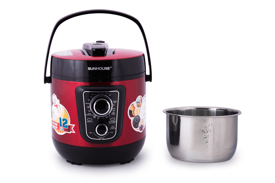 Nồi áp suất điện tử đa năng SUNHOUSE SHD1669 đỏ 005