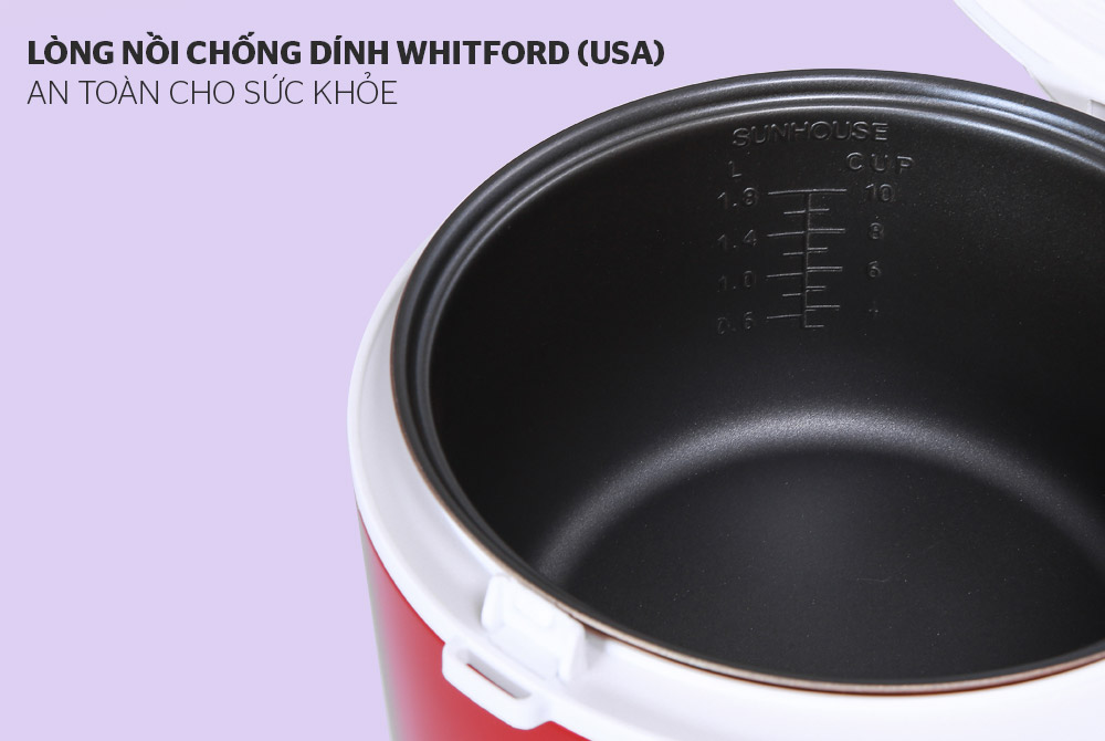 Nồi cơm điện 1.8L SUNHOUSE SHD8601 05