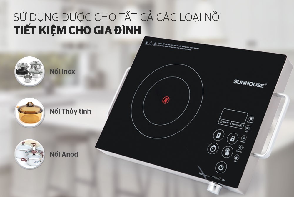 Bếp hồng ngoại cảm ứng SUNHOUSE SHD6017