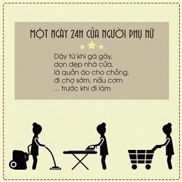 Một ngày 24h vất vả của người phụ nữ