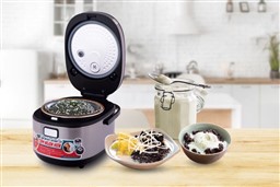 Cách nấu sữa chua nếp cẩm bằng nồi cơm điện dẻo mịn thơm ngon