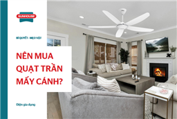 Nên mua quạt trần mấy cánh? So sánh chi tiết quạt 3, 5, 6 cánh