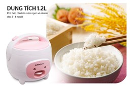 Nồi cơm điện 1.2 lít nấu được bao nhiêu gạo? Tối đa 500 - 600 gam
