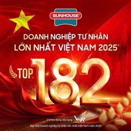 SUNHOUSE BỨT PHÁ ẤN TƯỢNG, VỮNG VÀNG VỊ THẾ TOP 200 DOANH NGHIỆP TƯ NHÂN LỚN NHẤT VIỆT NAM