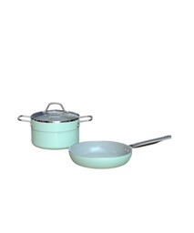 Bộ nồi chảo phủ sứ đáy từ Sunhouse ECO SHG1122MC3