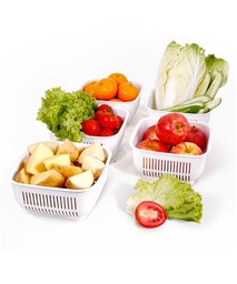 Bộ 5 rổ đựng thực phẩm BioZone 16cm KB-BA5B01W