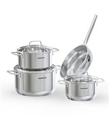Bộ nồi chảo Inox 3 đáy SUNHOUSE Eco SHG786NK	