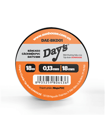 Băng keo cách điện PVC DAY’s 18M DAE-BKD01
