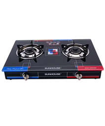Bếp gas dương mặt kính SUNHOUSE 2 lò SHB3369S điếu hộp