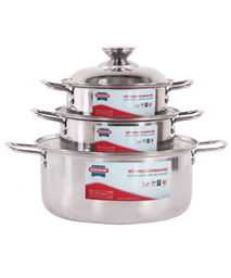 Bộ nồi inox 1 đáy SUNHOUSE SH224