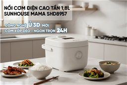 NỒI CƠM ĐIỆN CAO TẦN 1,8L SUNHOUSE MAMA SHD8957