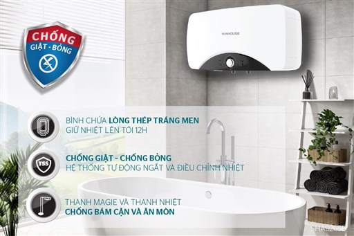 Bình nước nóng 20L Sunhouse SHA9265L - hình ảnh thực tế